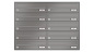 Preview: RENZ Briefkastenanlage Unterputz, Schattenfugenrahmen, Kastenformat 370x110x270mm, 10-teilig,